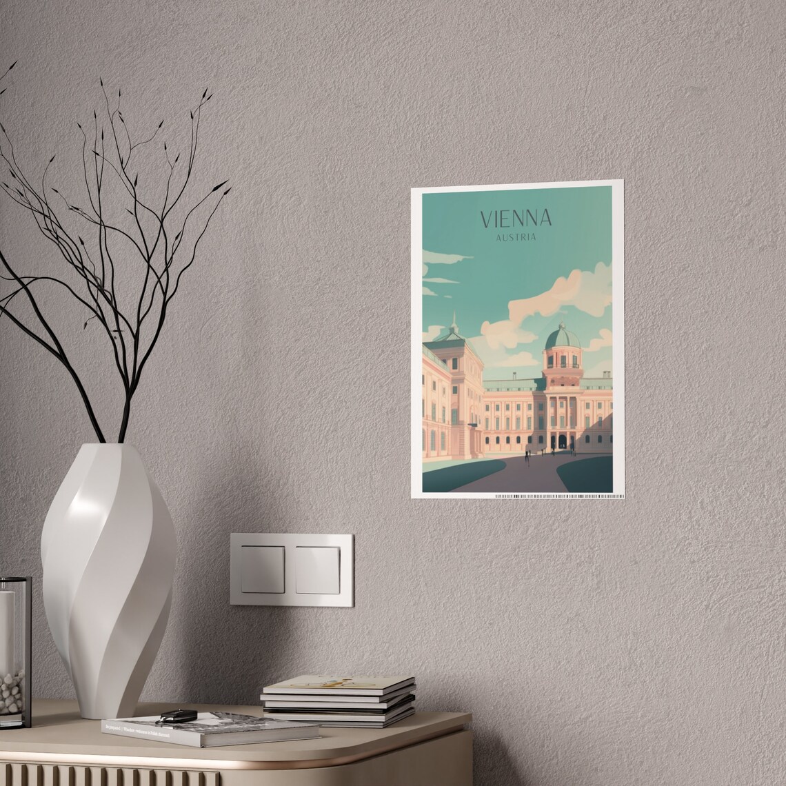 Vienna Art Deco Travel Poster, Hofburg Palace - Image 2