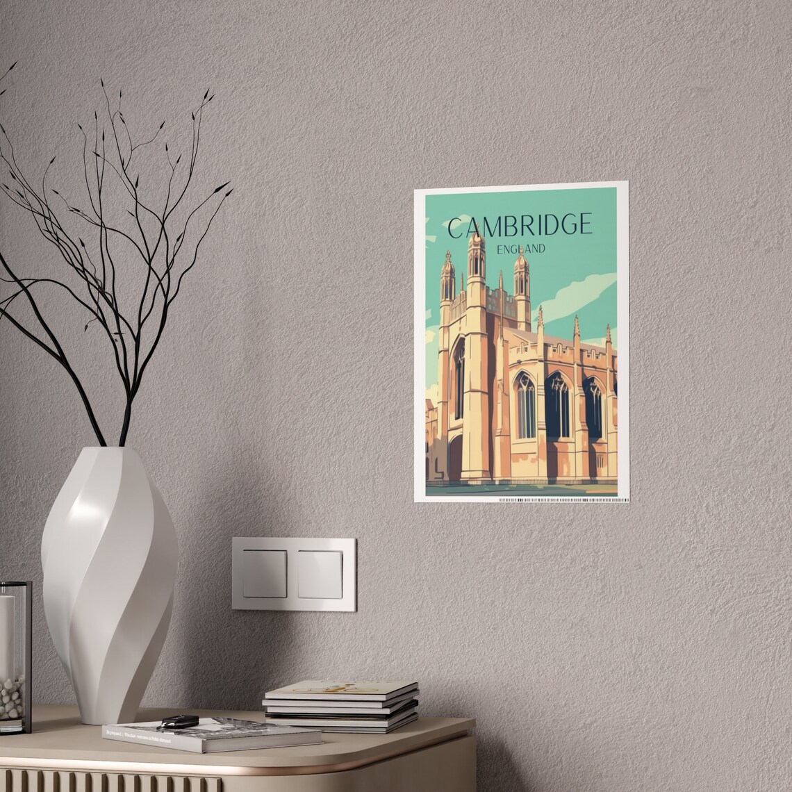 Cambridge University Travel Poster, King's College - Image 2