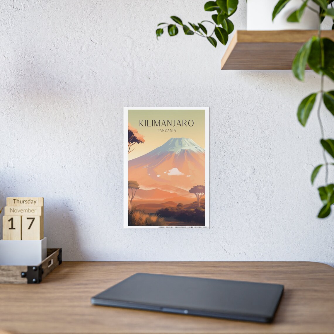 Kilimanjaro Art Deco Travel Poster, Tanzania - Image 3