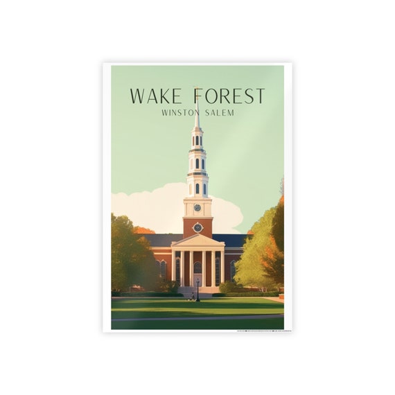 Wake Forest Art Deco Travel Poster