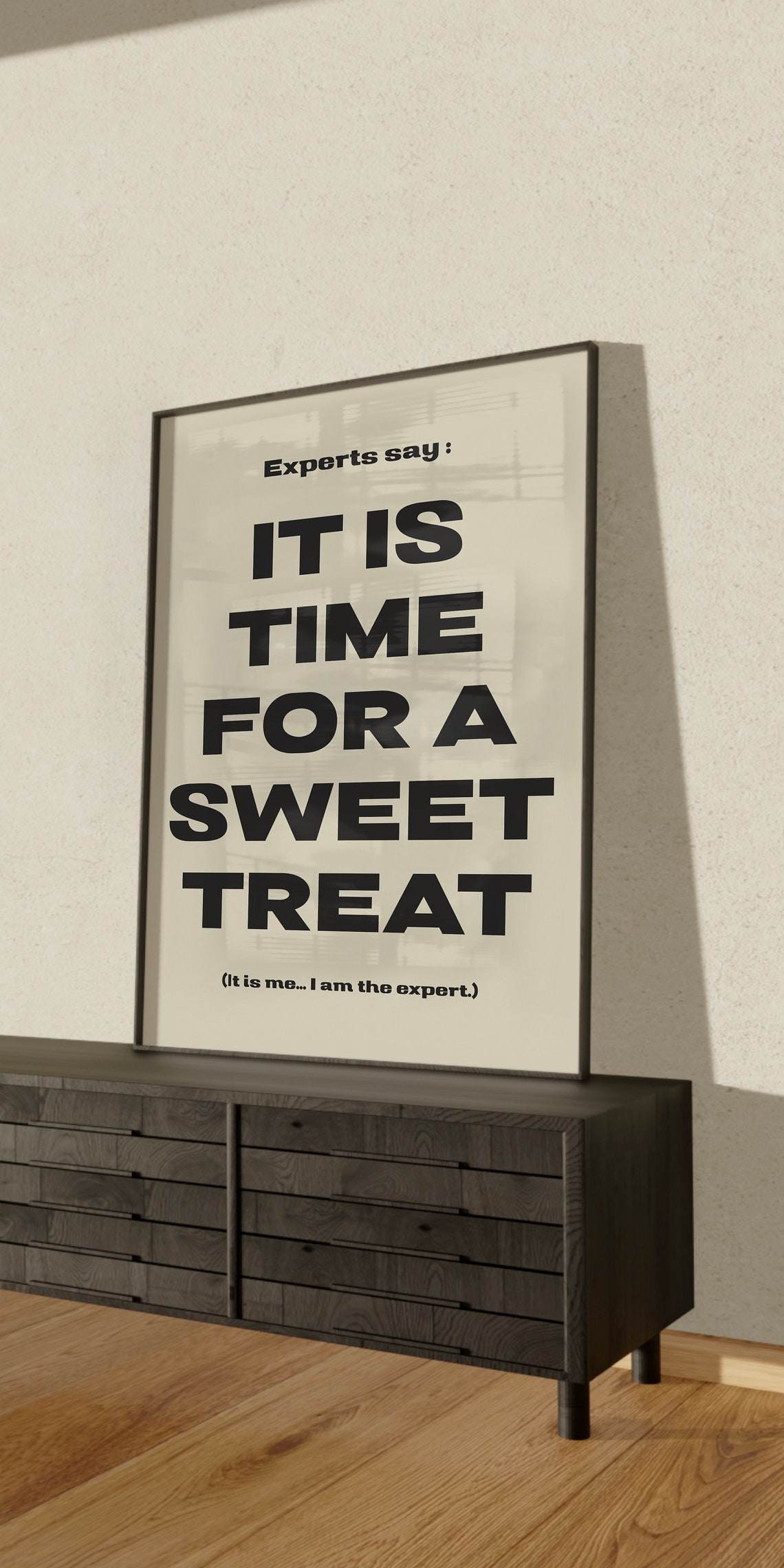 It Is Time For A Sweet Treat Funny Kitchen Typography Poster - Image 2