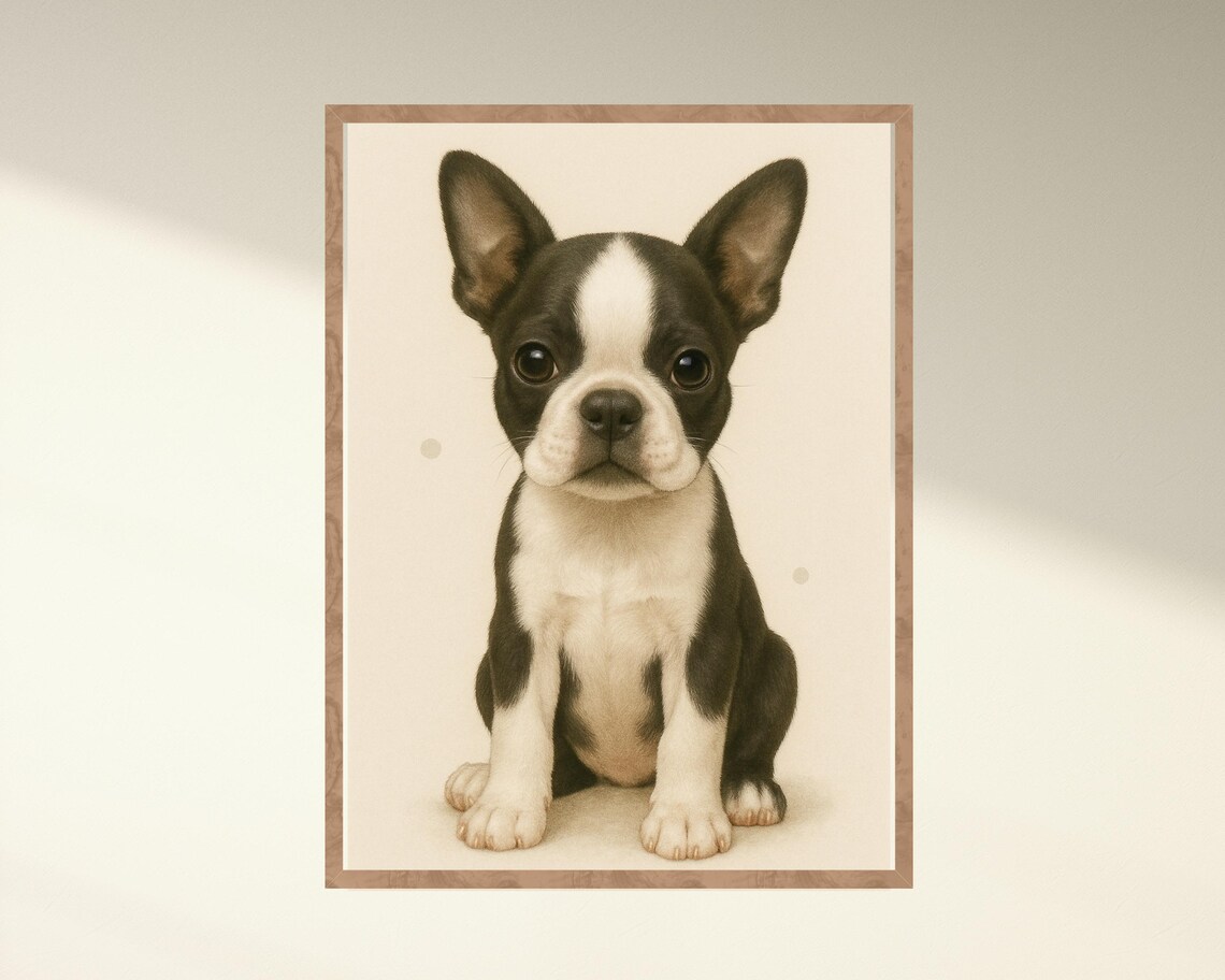 Boston Terrier Puppy Nursery Decor, Dog Lover Gift - Image 4