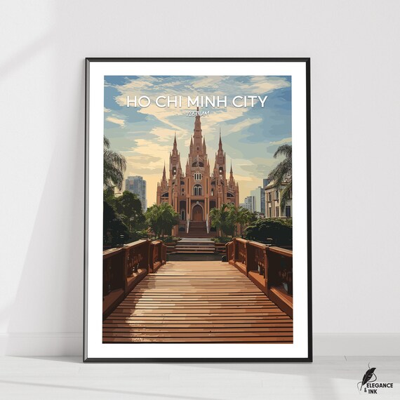 Ho Chi Minh Printho Travel Galleryvietnam Vintage Artwork Printpainting Illustrationvintage Home Decorwall Art