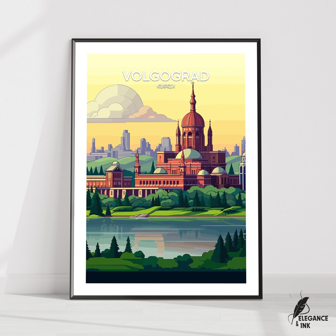 Volgograd Travel Print Wall Artvolgograd Minimalist Painting Modern Poster Artworkrussia Home Decor Exhibition City Photo