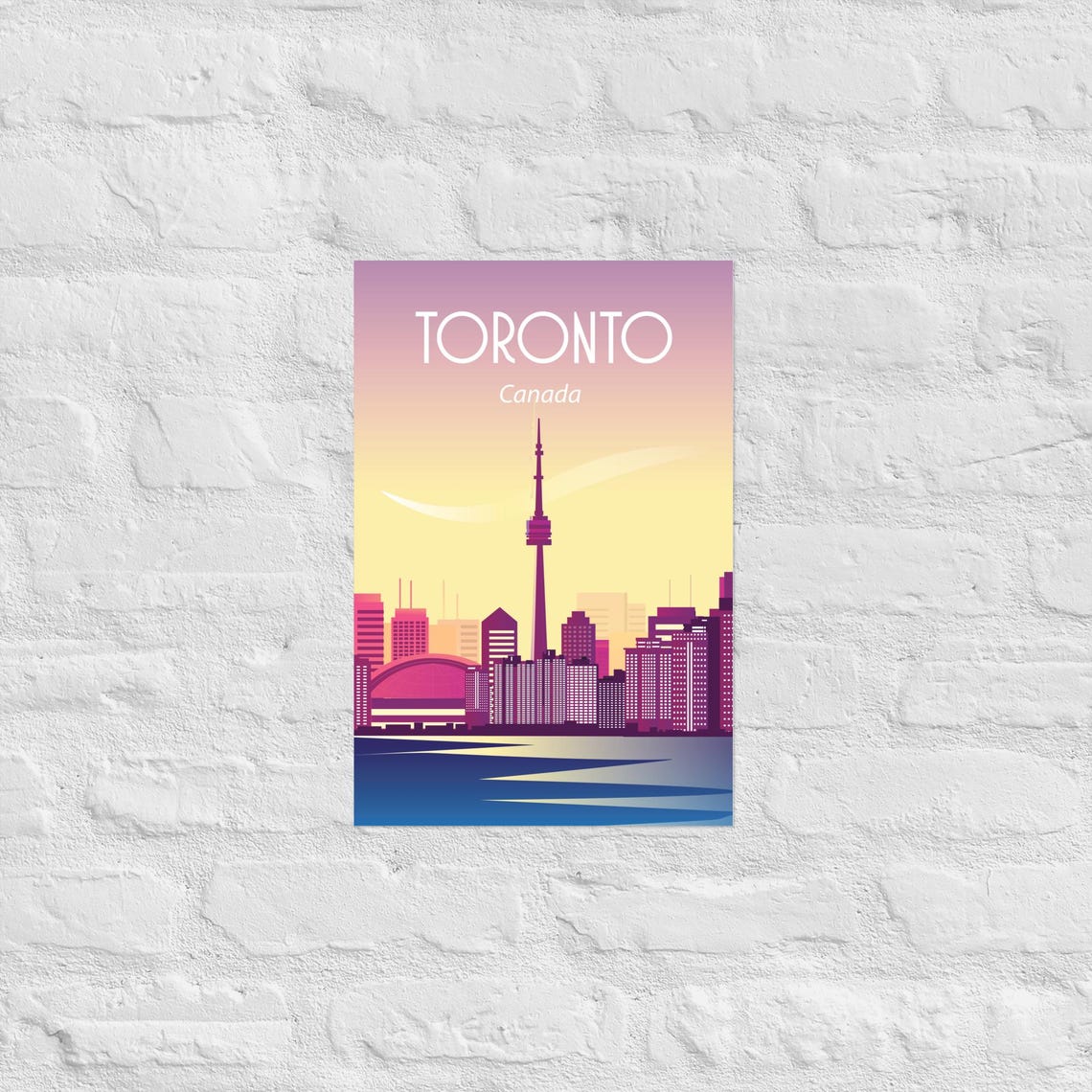 Toronto Canada CN Tower Sunset Skyline Scenic Travel Art Poster - Image 4