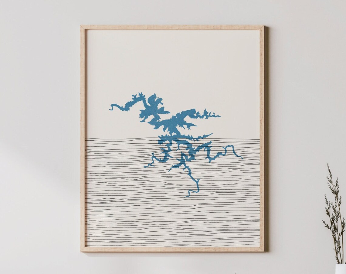 Lake Santeetlah Boho Travel Poster, North Carolina