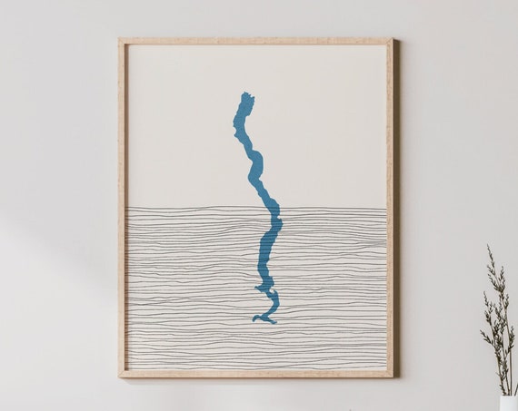 Ross Lake Art Boho Print Washington Picture Lakehouse Wall Decor