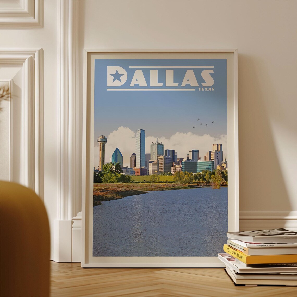 Dallas Texas Skyline Art Print, Travel Poster