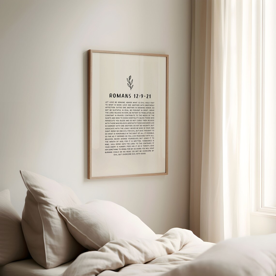 Romans 12:9-21 Bible Verse, Christian Living Art Print - Image 4
