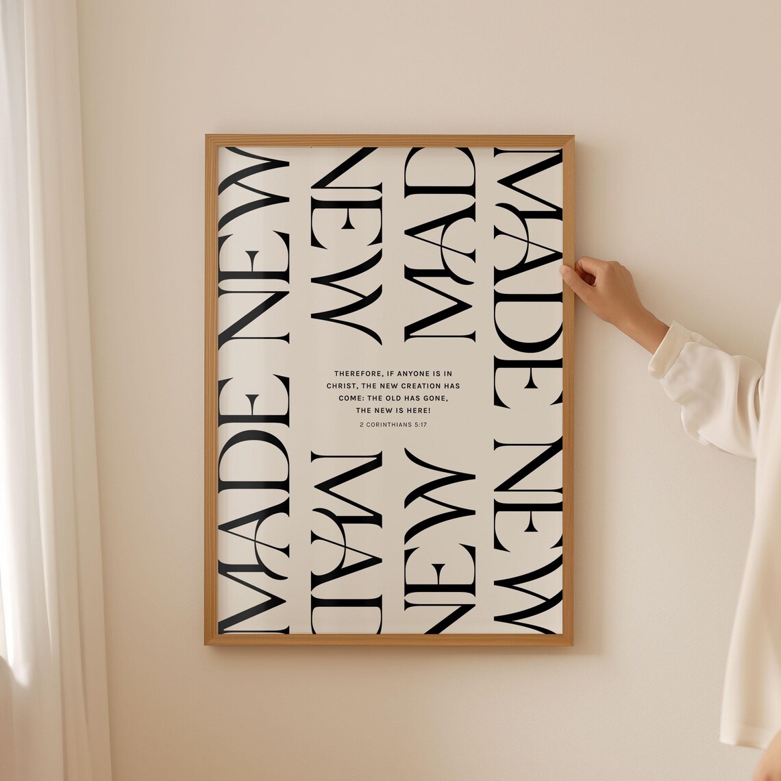 2 Corinthians 5:17 Christian Wall Art Print, Made New