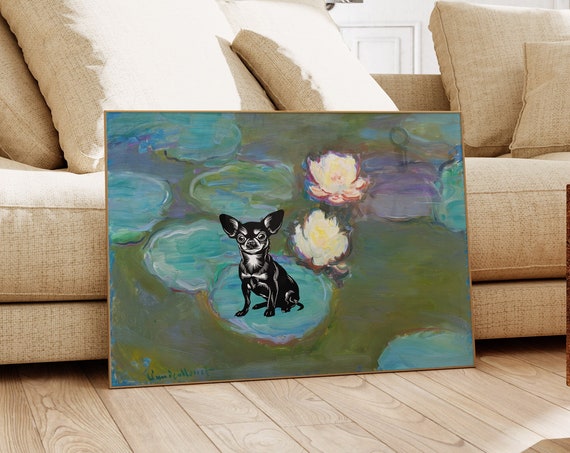 Chihuahua Monet Water Lilies, Gift for Pet Lovers
