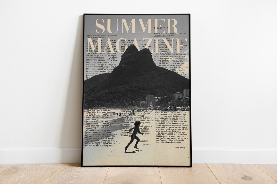 Vogue Magazine Beach Poster, Psychedelic Summer Art - Image 3