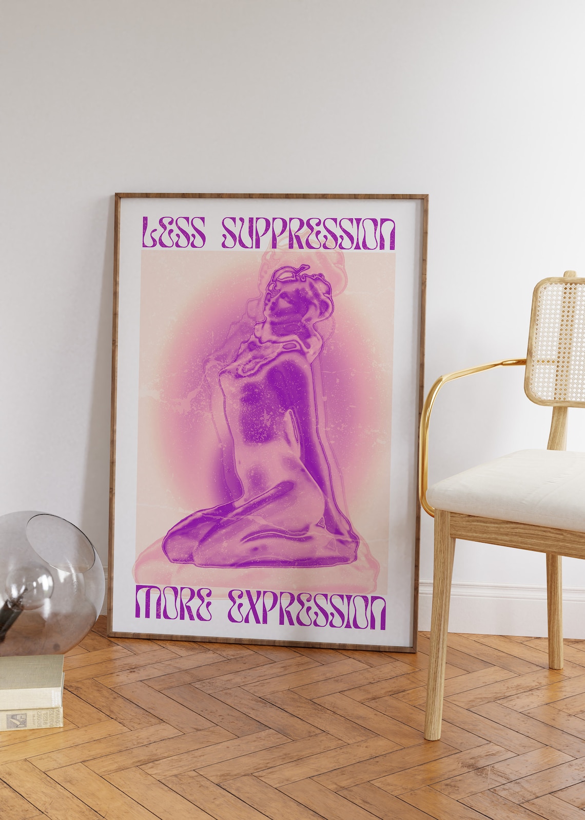 Spiritual Affirmation Art Print, Gradient Typography