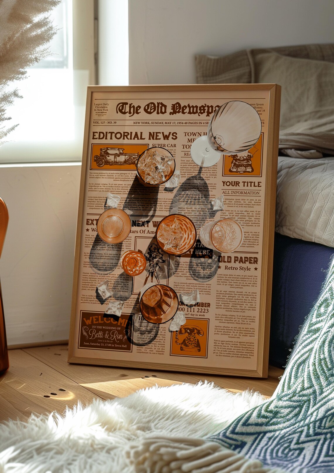 Trendy Psychedelic Vintage Typography Art Print - Image 3