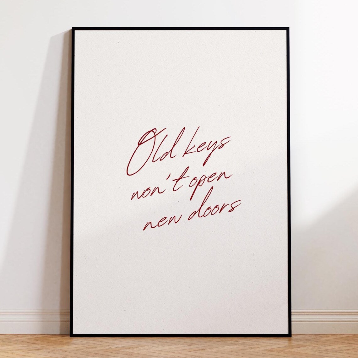 Old Keys Wont Open New Doors Print Motivational Wall Art Growth Mindset Poster Chapter Gift