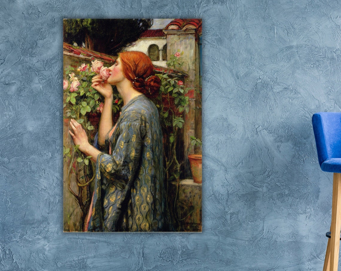 Ophelia Art Ophelia The Soul Of The Rose Poster Print Ophelia Print Ophelia John William Waterhouse Oil Painting Print Vintage Poster