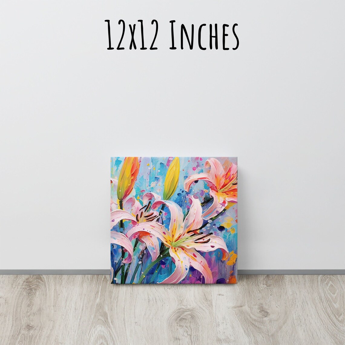 Tropical Flowers, Abstract Oil Painting Art Print - Image 2