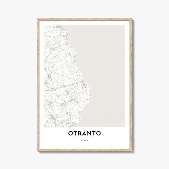 Otranto Italy Minimalist City Map Line Art Poster Decor Gift