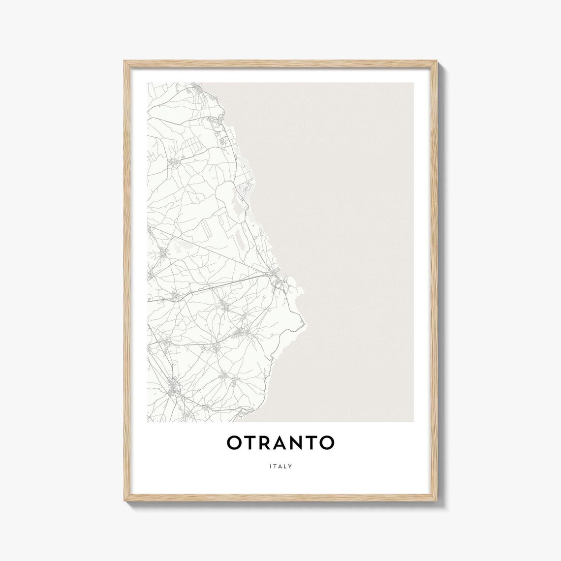 Otranto Italy Minimalist City Map Line Art Poster Decor Gift