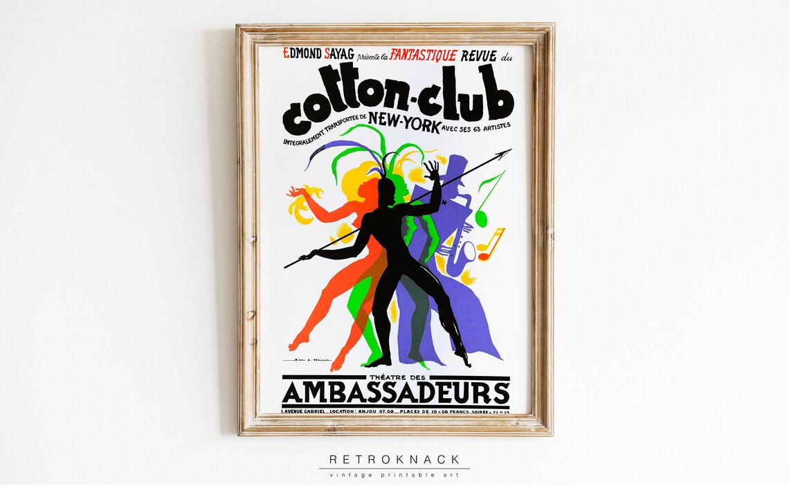 Cotton Club New York Vintage Cabaret Revue Theatre Show Poster - Image 2
