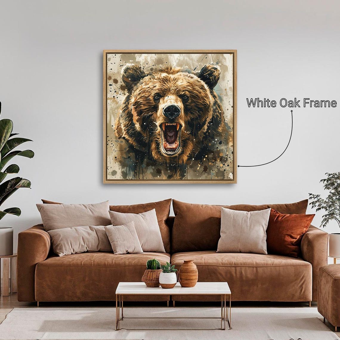 Roaring Grizzly Bear Fierce Brown Predator Wildlife Portrait Poster - Image 4