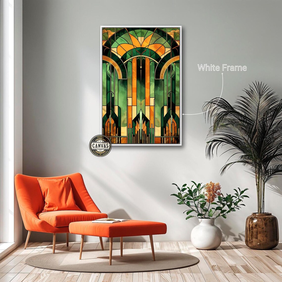 Art Deco Abstract Poster, Retro Vertical Print - Image 2