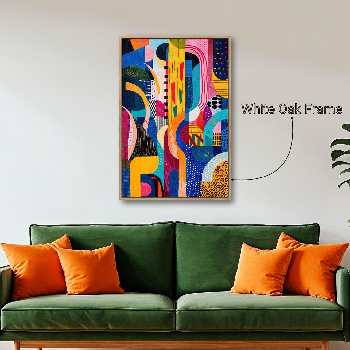 Geometric Shapes Modern Abstract Art Print, Vibrant - Image 2