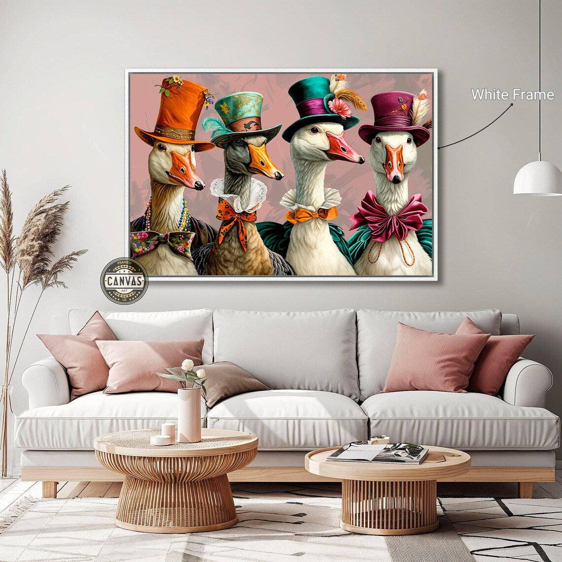 Victorian Geese Art Print, Anthropomorphic Birds - Image 5