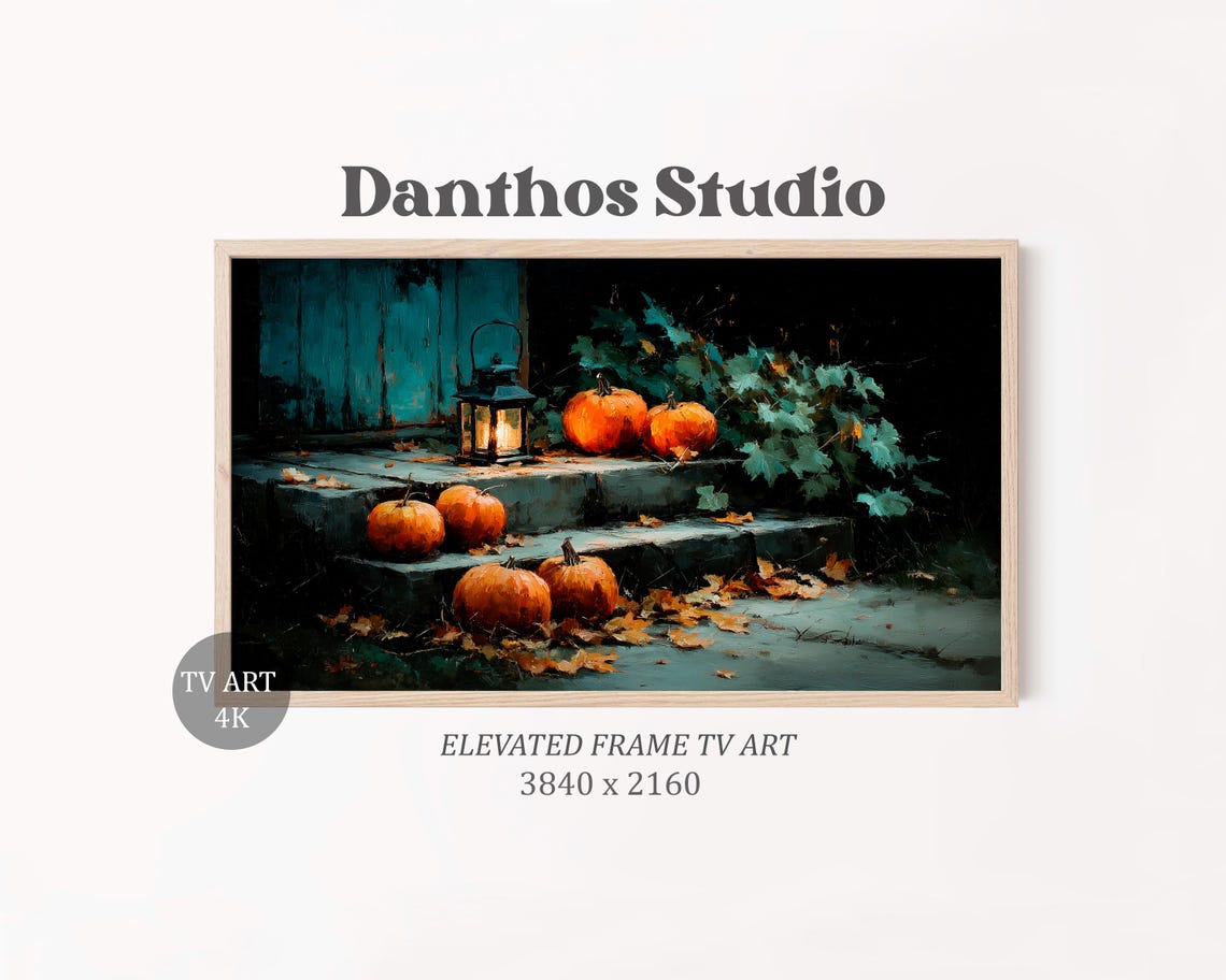 Rustic Pumpkins Painting Autumn Farmhouse Tv Art