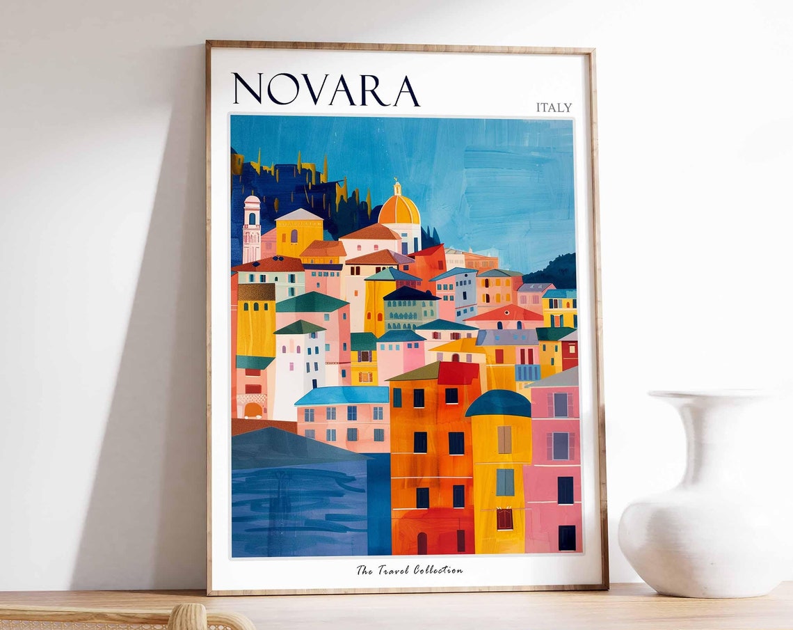 Novara Poster Italian Travel Print Novara Travel Art Novara Wall Art Italian Travel Novara Home Decor Novara Travel Gift Novara Gift