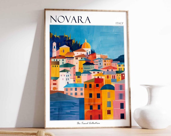 Novara Poster Italian Travel Print Novara Travel Art Novara Wall Art Italian Travel Novara Home Decor Novara Travel Gift Novara Gift