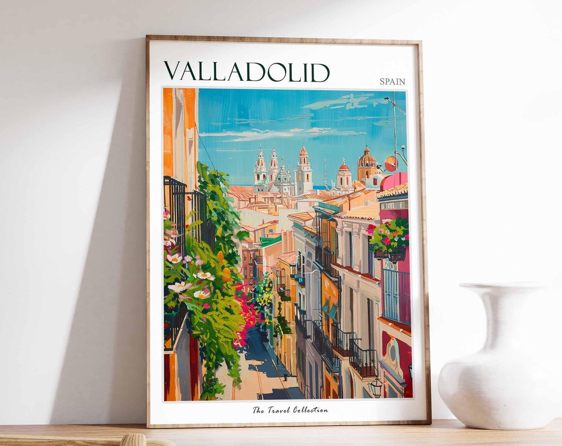Valladolid Poster Spanish Travel Print Valladolid Travel Art Valladolid Wall Art Spanish Travel Valladolid Gift Valladolid Travel Art