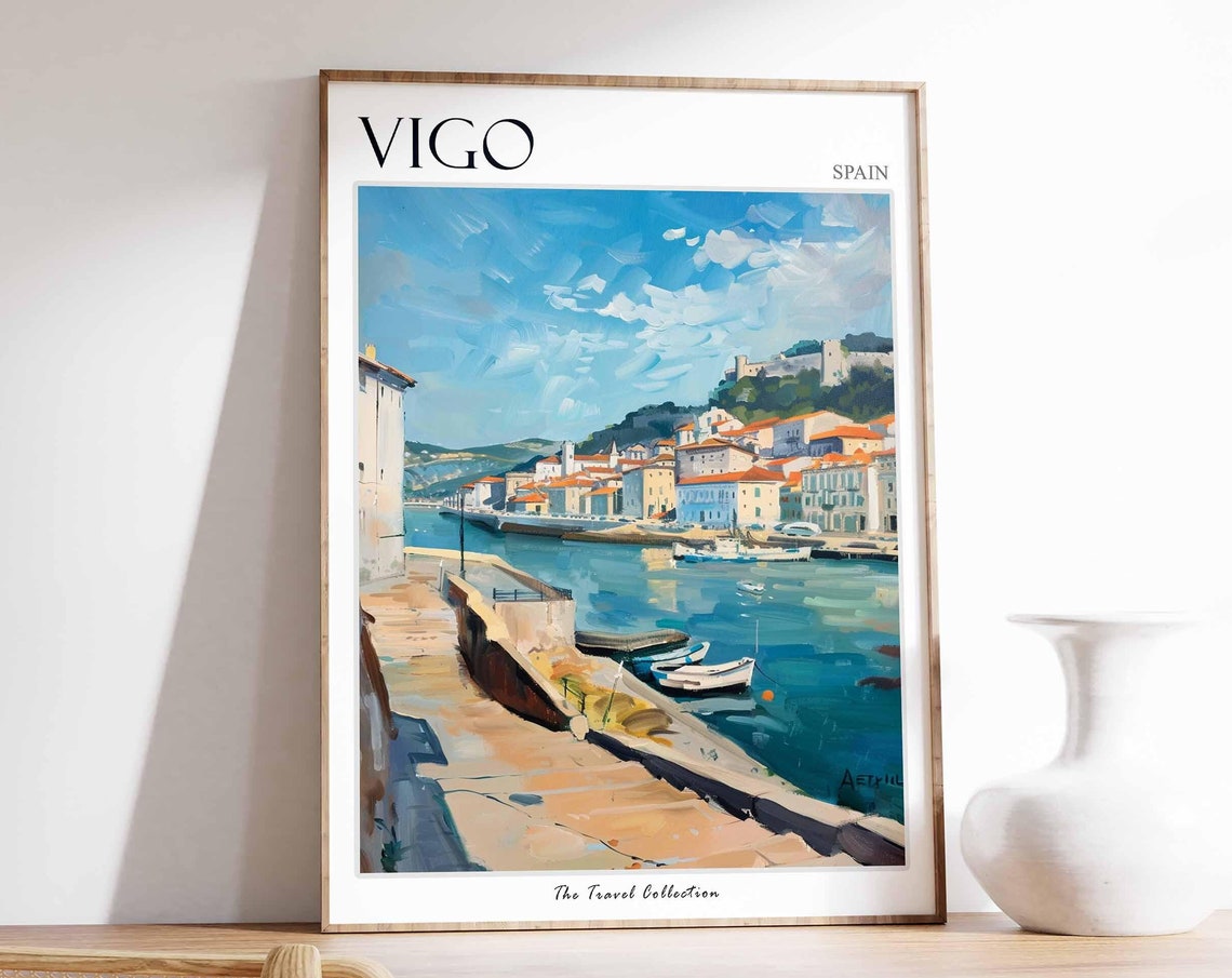 Vigo Poster Spanish Travel Print Vigo Travel Art Vigo Wall Art Spanish Travel Vigo Gift Vigo Travel Art Vigo Travel Poster
