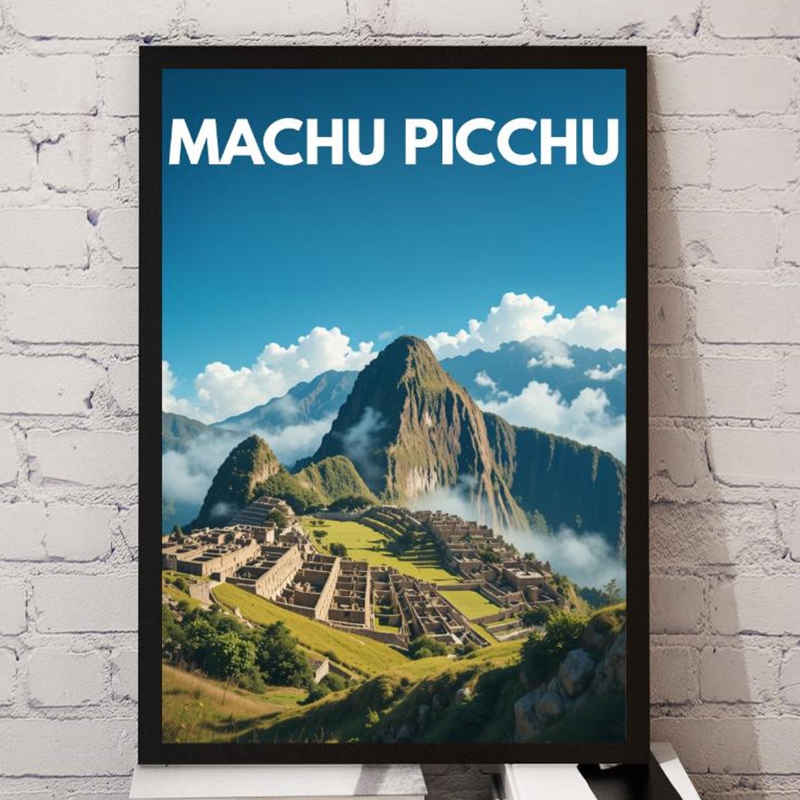 Machu Picchu Ancient Ruins Andes Mountains Peru Scenic Art Poster