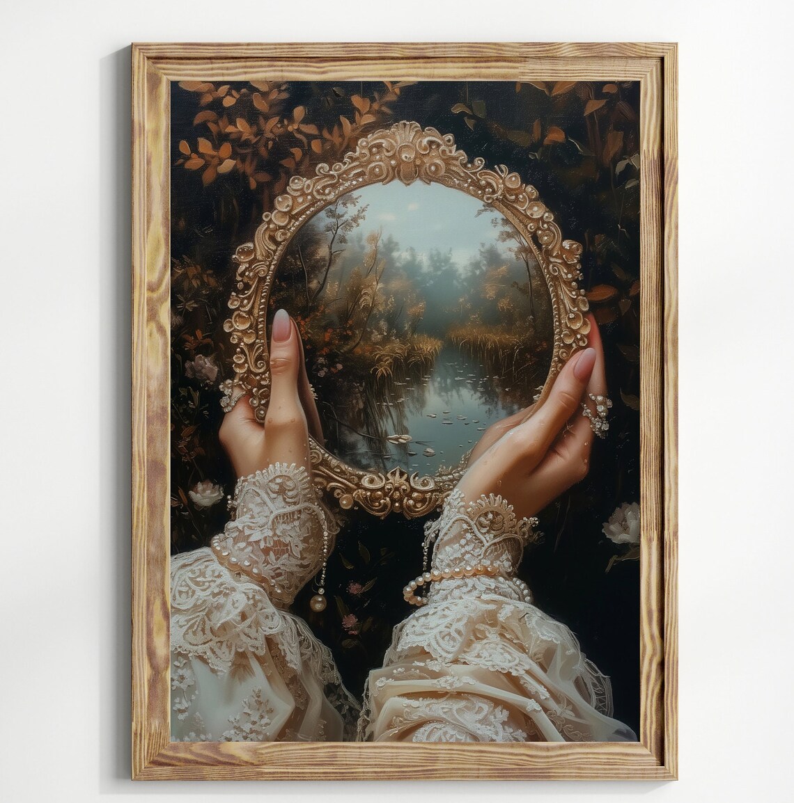 Victorian Woman Portrait, Moody Vintage Poster Print