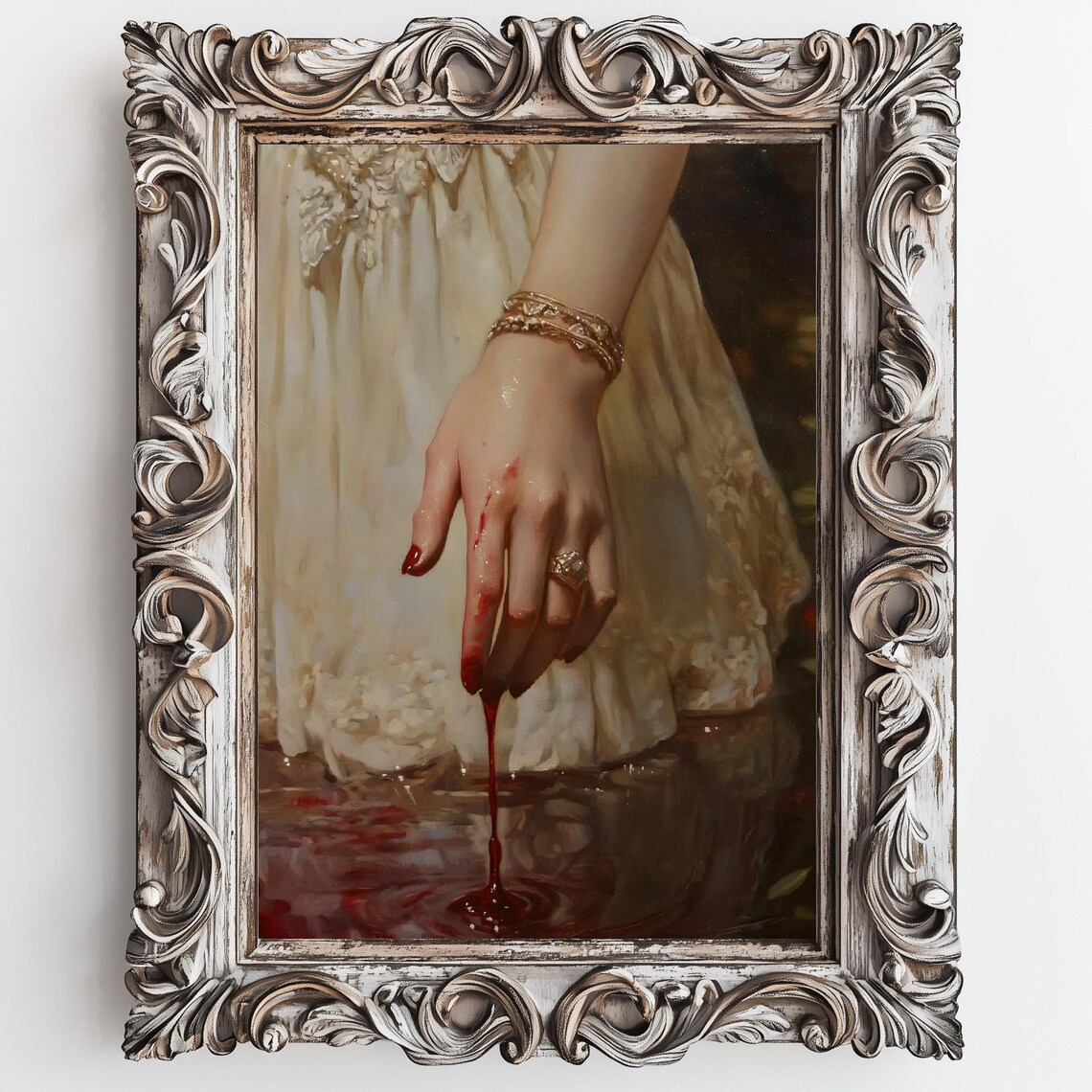 Lady Macbeth Bloody Hands, Dark Gothic Art Print