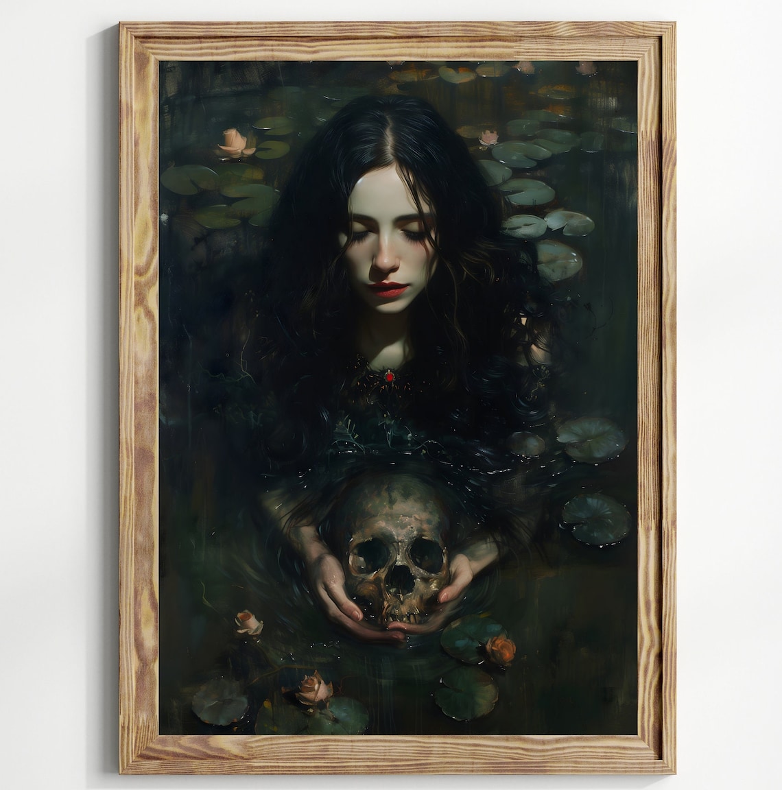 Skull Gothic Dark Academia Victorian Art Print