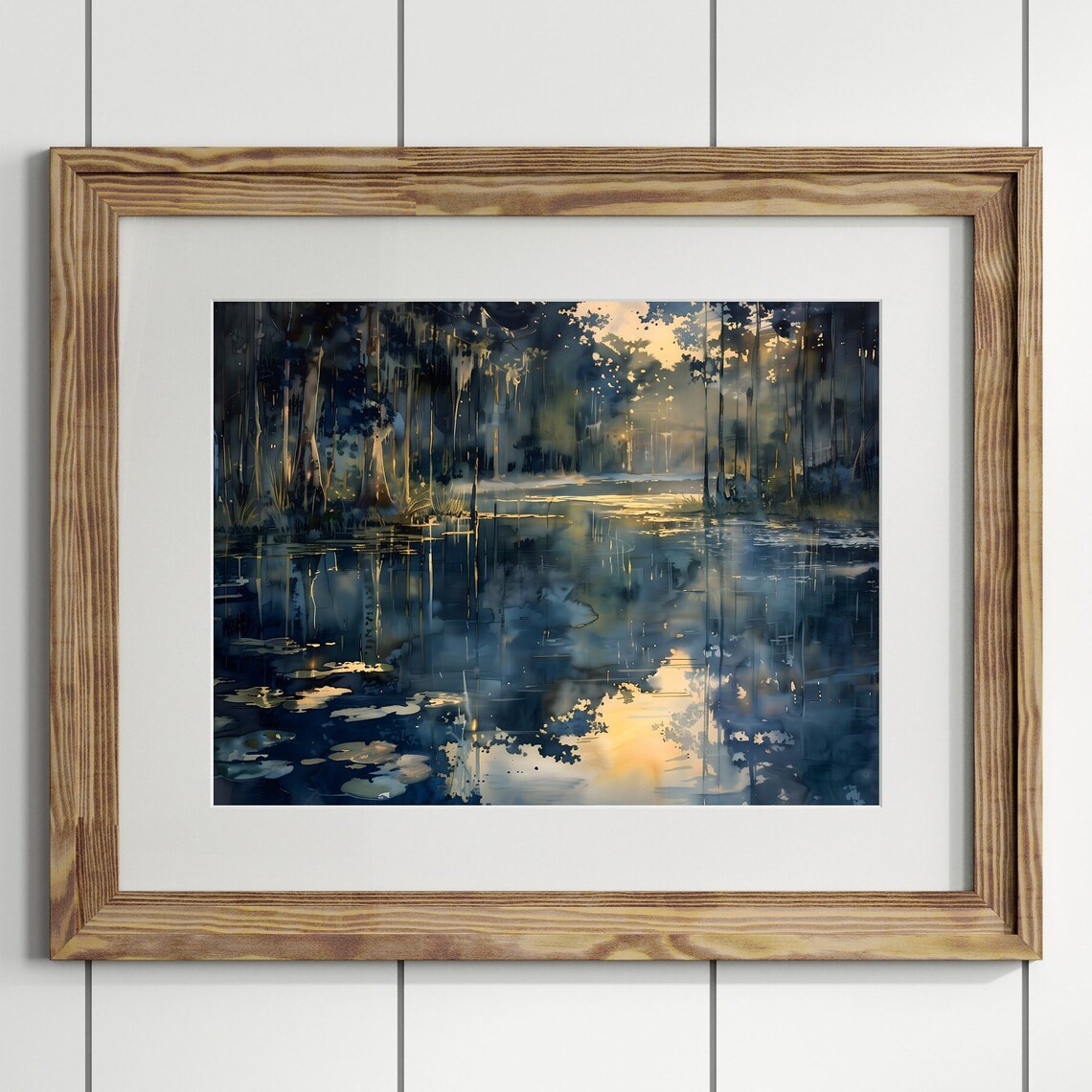 Florida River Watercolor Landscape Wetlands Art Print - Image 3