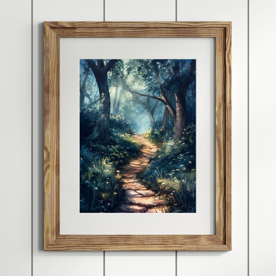 Fairytale Forest Watercolor Landscape Art Print - Image 3