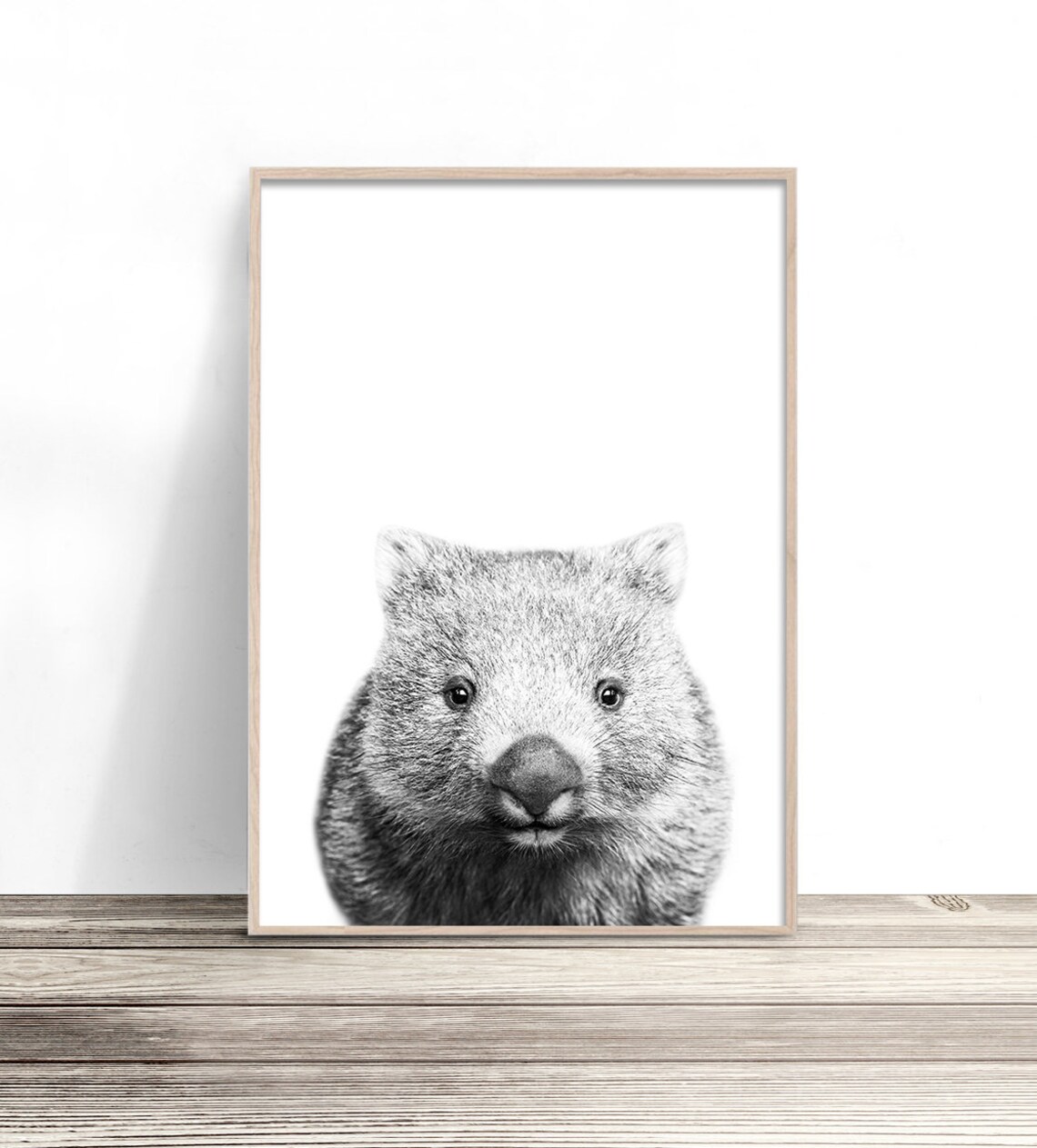Wombat Modern Australiana Nursery Art Print
