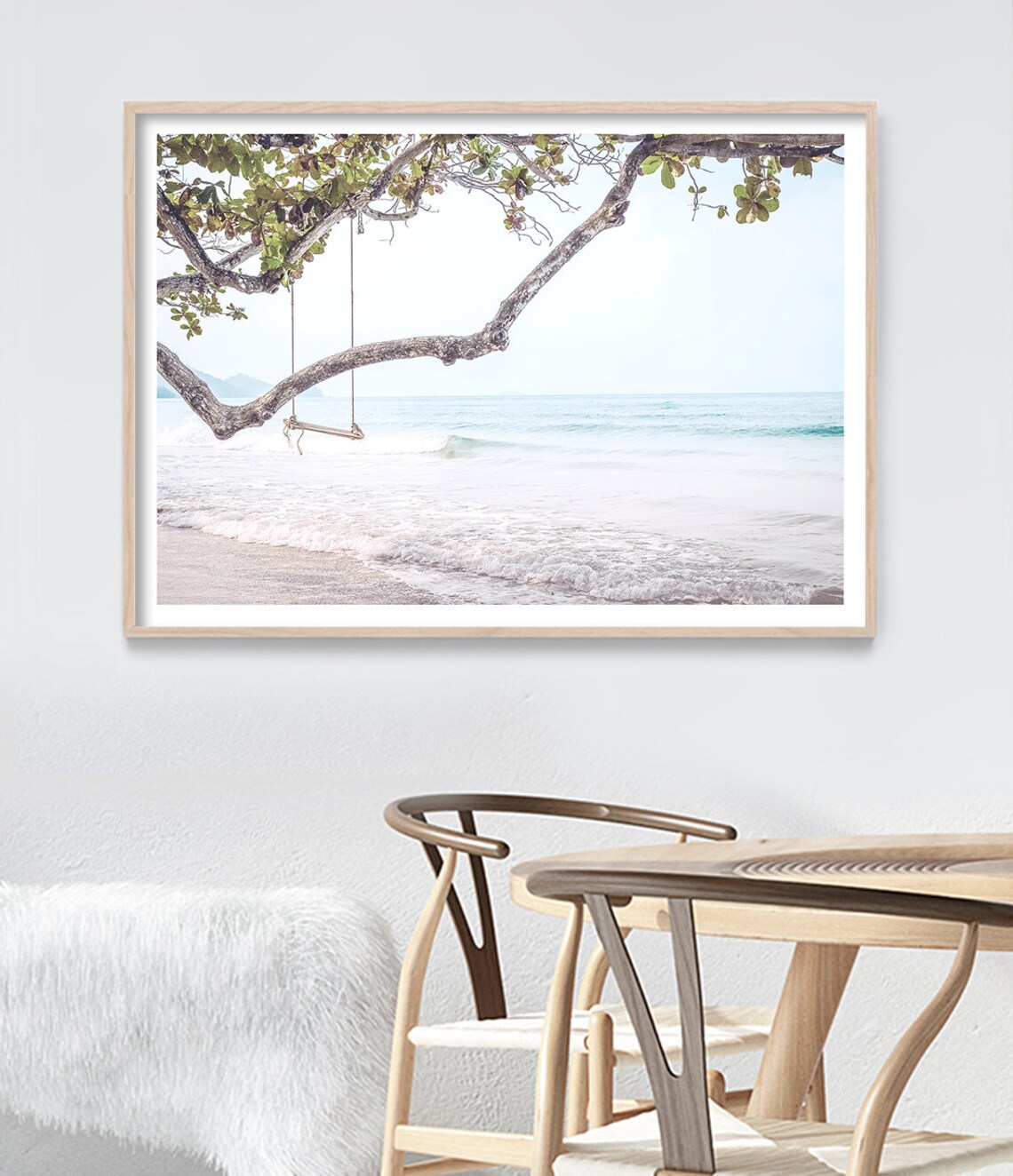 Beach Swing Coastal Art Print, Tropical Beach House - Image 3