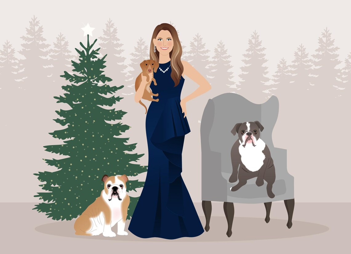 Custom Family Portrait, Formal Attire And Pose - Image 2