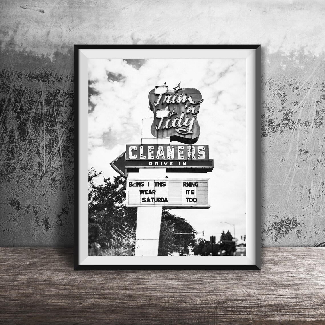 Trim Tidy Cleaners Laundry Room Vintage Sign Art Print - Image 2