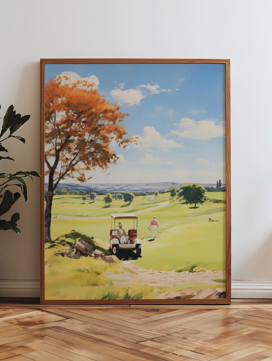 Retro Golf Cart Minimalist Golf Poster, Art Print - Image 3