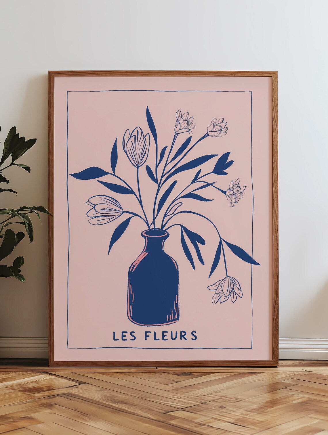 Minimalist Flowers Botanical Print, Japandi Style - Image 3