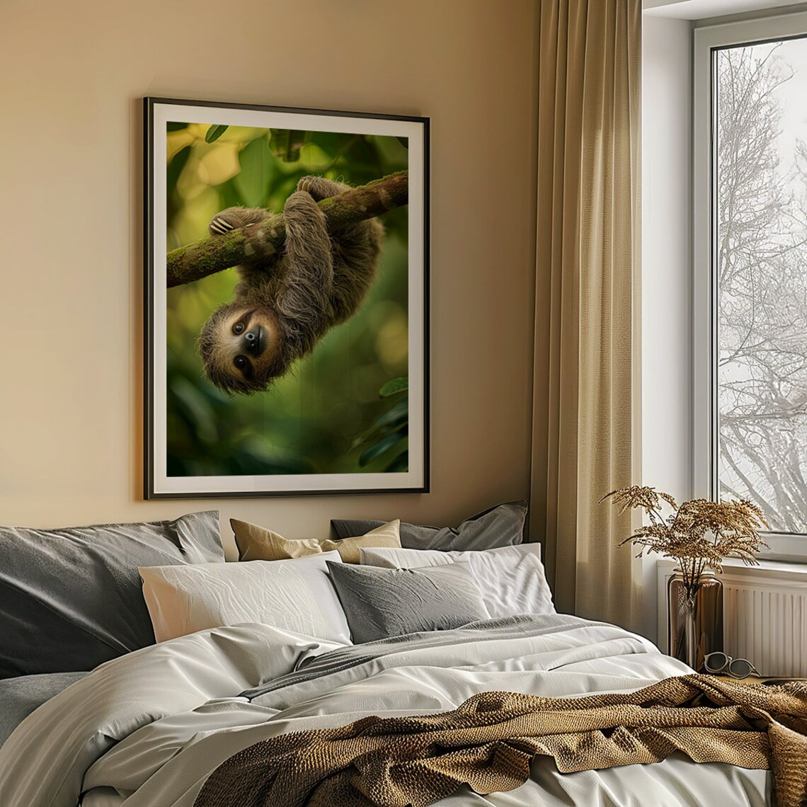 Baby Sloth Nursery Wall Art Print, Photorealistic - Image 5