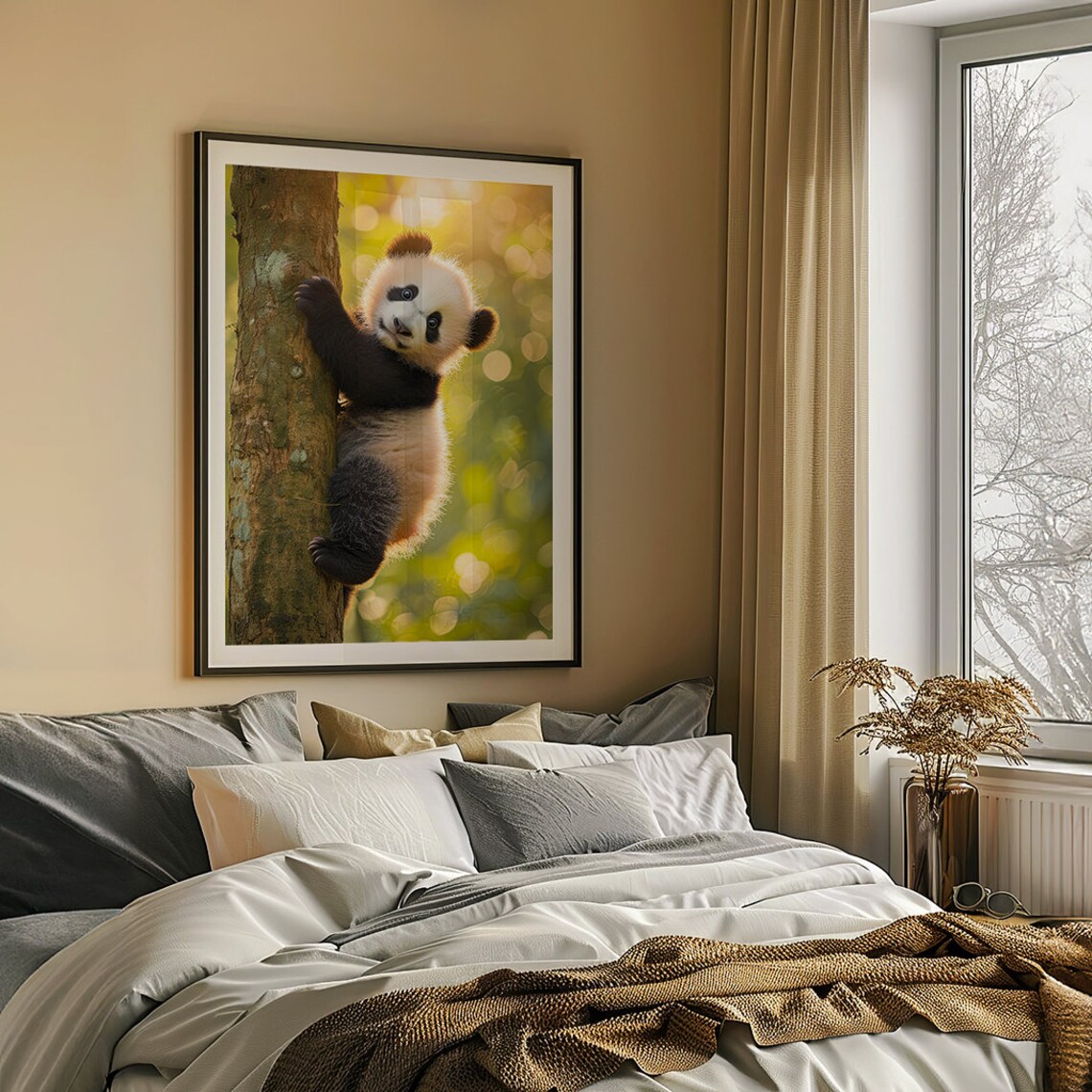 Photorealistic Baby Panda Nursery Wall Art Print - Image 6