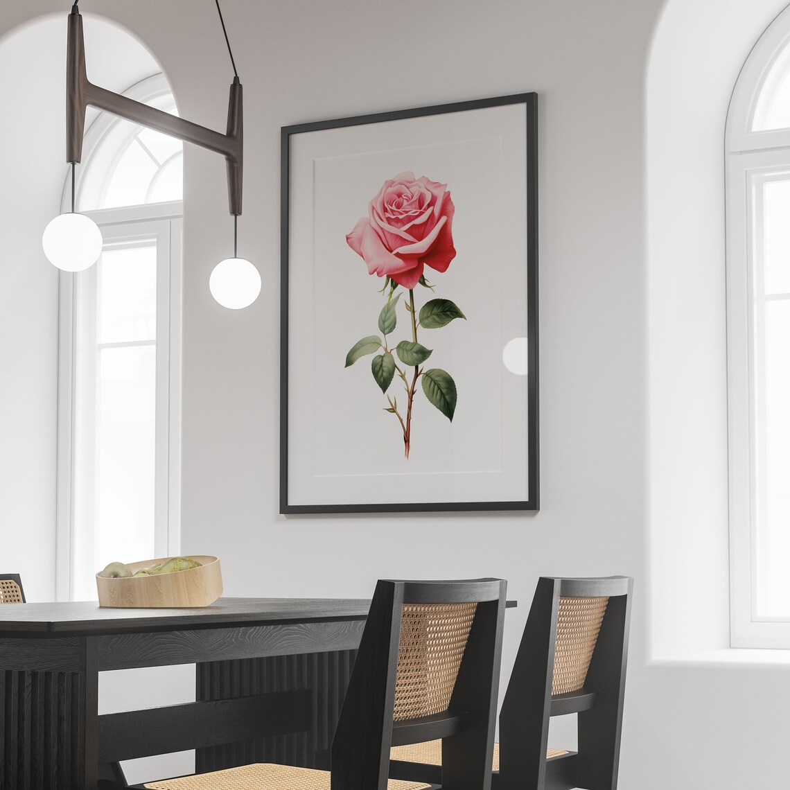 Rose Print Botanical Vintage Poster, Floral Art - Image 3