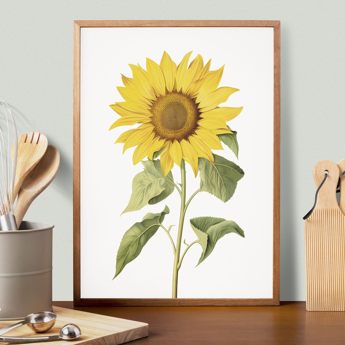 Sunflower Vintage Botanical Wall Art Print - Image 2