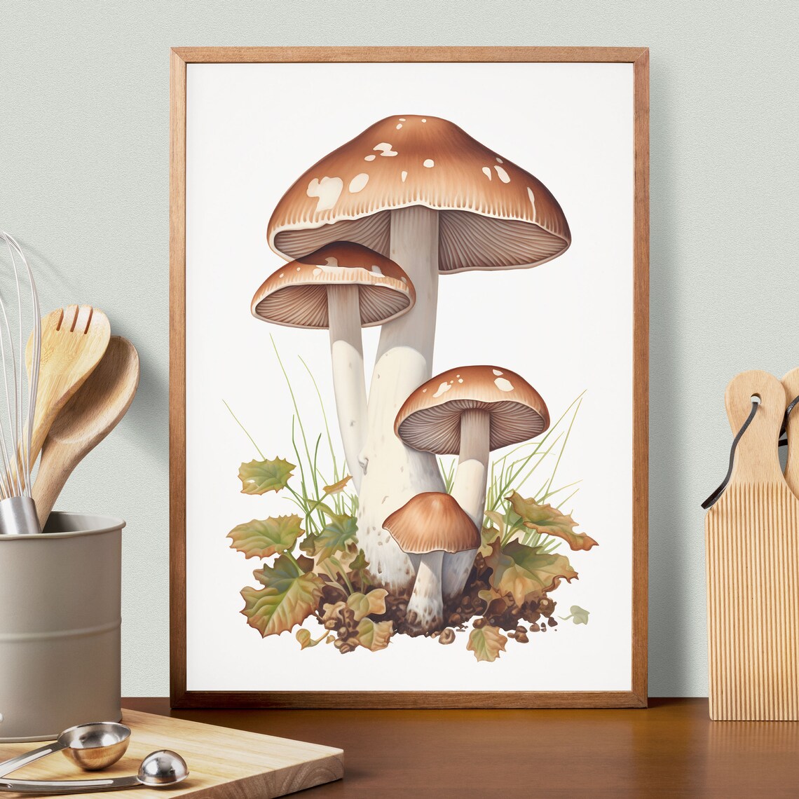 Shiitake Mushroom Botanical Guide Art Print - Image 2